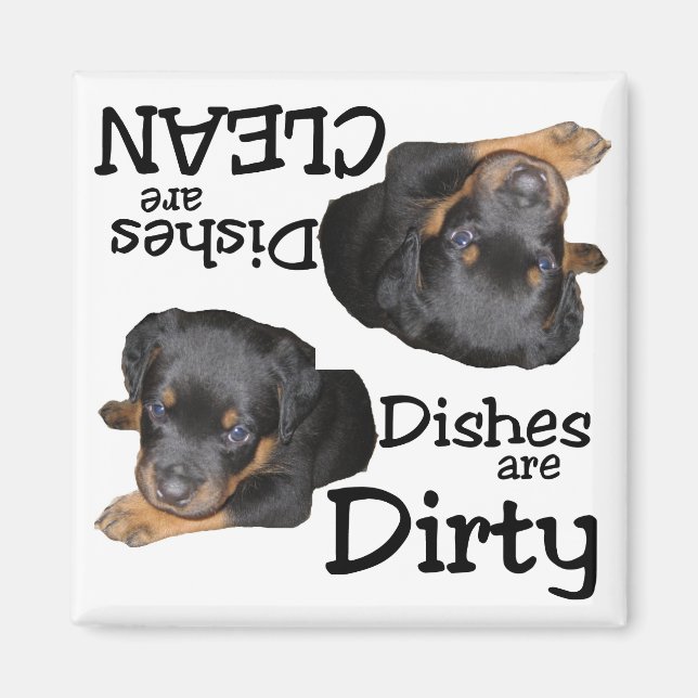 Rottweiler Puppy Lovers Dishwasher Magnet (Front)