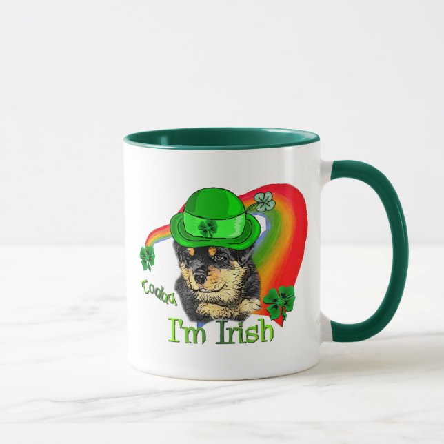 Rottweiler Puppy St Pattys Mug (Right)