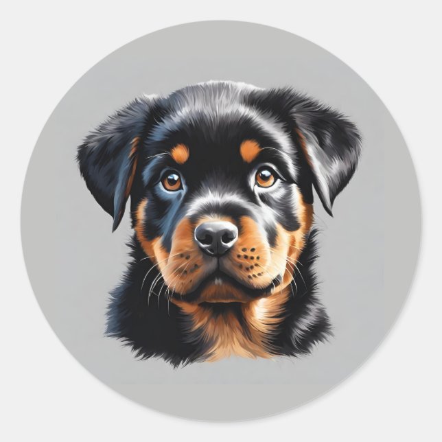 Rottweiler Puppy Stickers (Front)
