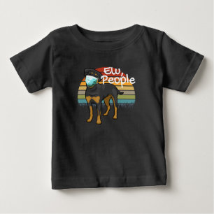 Rottweiler Puppy with Mask - Ew People -Rottweiler Baby T-Shirt