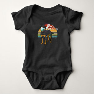 Rottweiler Puppy with Mask - People - Rottweiler Baby Bodysuit
