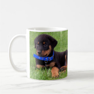 rottweiler pups. coffee mug