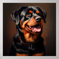 Rottweiler Realism Art Portrait