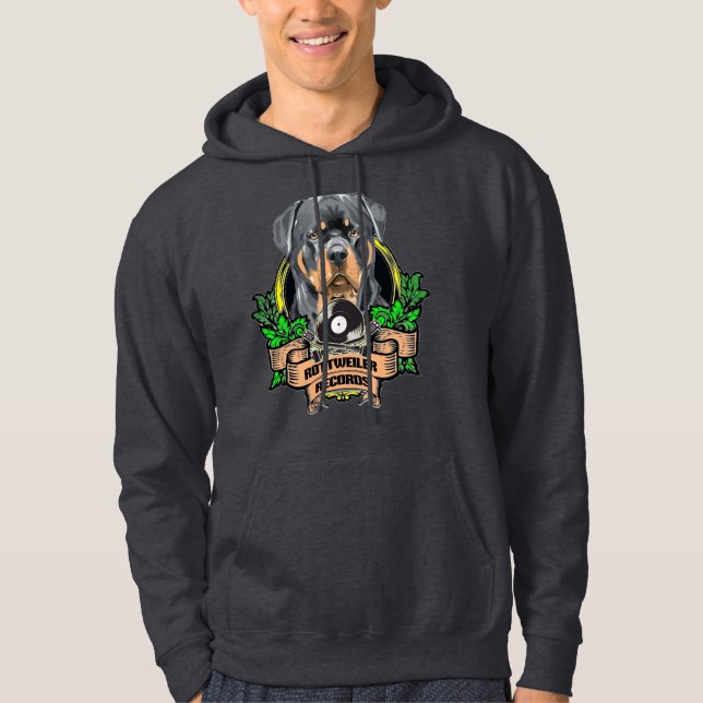 ROTTWEILER RECORDS BLACK HOODIE (Front)