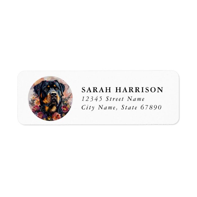 Rottweiler Return Address Labels (Front)