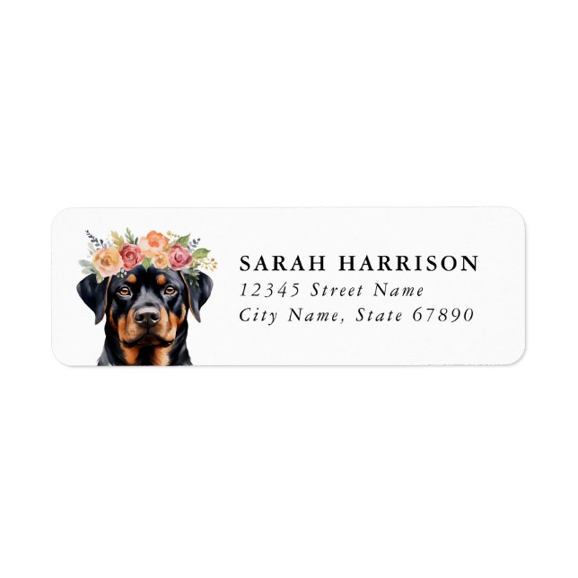 Rottweiler Return Address Labels (Front)