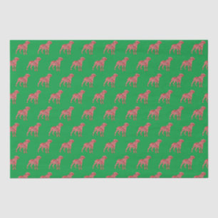 Rottweiler Rottie Dog Christmas Silhouette Green Tissue Paper