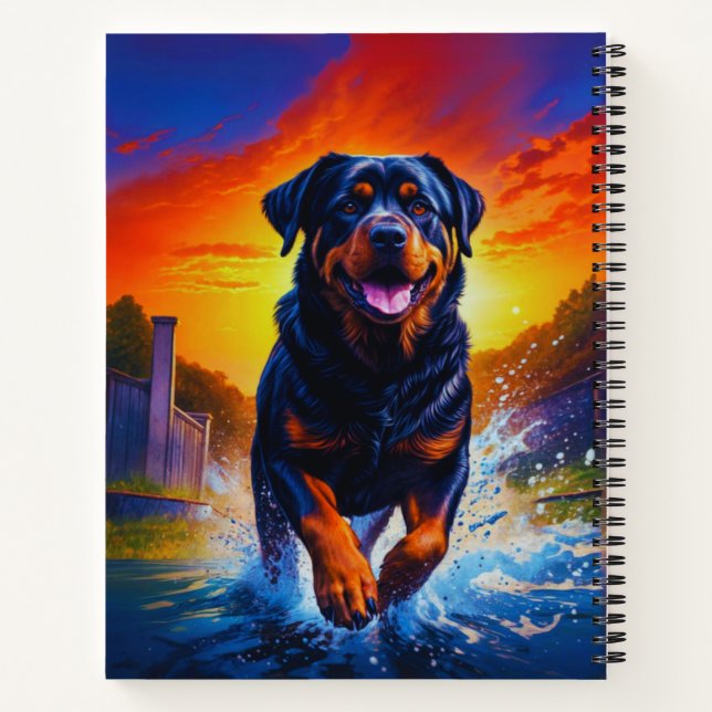 Rottweiler Rottie Dog Notebook (Back)