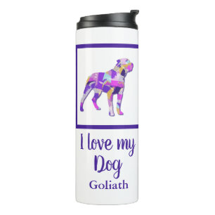 Rottweiler Rottie Dog Silhouette Cute Purple PY&B  Thermal Tumbler