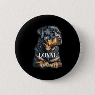 Rottweiler Rottie Graphic Dog Art 6 Cm Round Badge