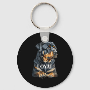 Rottweiler Rottie Graphic Dog Art  Key Ring
