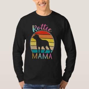 Rottweiler Rottie Mama Colourful Vintage Retro Sun T-Shirt