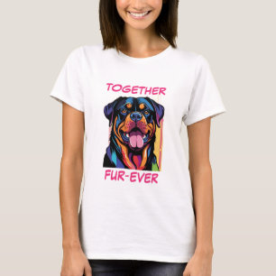 Rottweiler Rottie Pastel Colourful Abstract Dog Ar T-Shirt