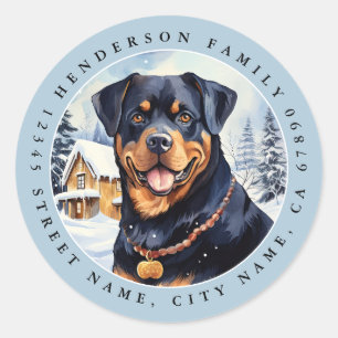 Rottweiler Round Stickers