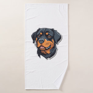Rottweiler Royalty Pawsitively Adorable Rottie Cha Bath Towel