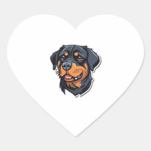 Rottweiler Royalty Pawsitively Adorable Rottie Cha Heart Sticker