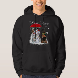 Rottweiler Santa Dog Christmas Snowman Xmas Pajama Hoodie