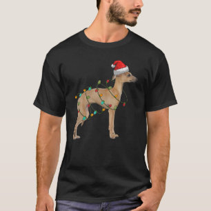 Rottweiler Santa Hat Lights  Christmas Pajama Dog T-Shirt
