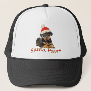 Rottweiler Santa Paws Apparel Trucker Hat