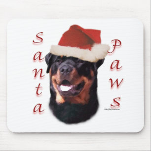Rottweiler Santa Paws Mouse Mat