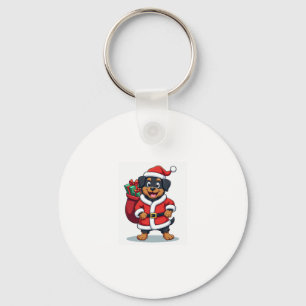 Rottweiler Santa�s Helper Key Ring