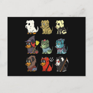 Rottweiler Scary Costumes Funny Dog Halloween Gift Postcard
