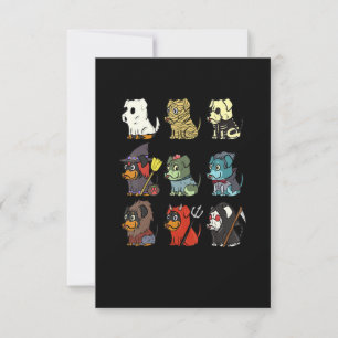 Rottweiler Scary Costumes Funny Dog Halloween Gift RSVP Card