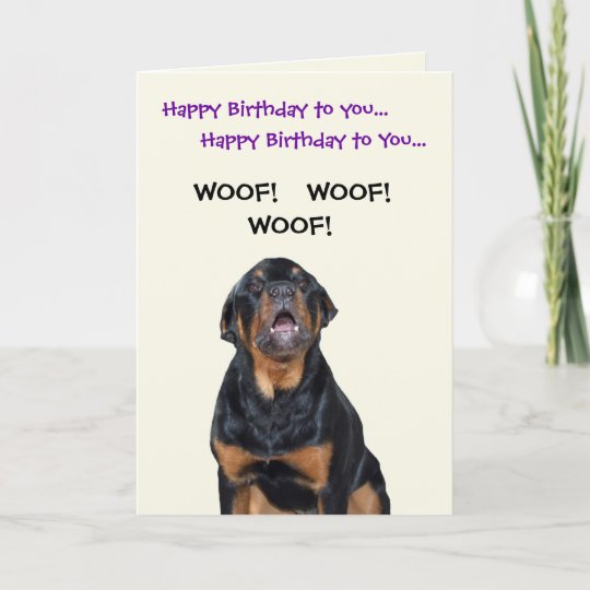 ROTTWEILER  BIRTHDAY CARD ANY NAME // AGE NEW PERSONALISED GLOSS FINISH