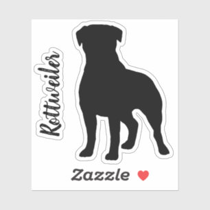 Rottweiler Silhouette Dog Breed Vinyl Sticker