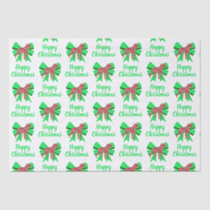 Rottweiler Silhouette Red Christmas Dog & Bow Whte Tissue Paper