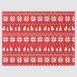 Rottweiler Silhouettes Christmas Pattern Tissue Paper<br><div class="desc">Festive Red and White Christmas Sweater Style Pattern with Rottie Silhouettes</div>