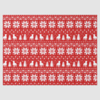 Rottweiler Silhouettes Christmas Pattern