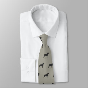 Rottweiler Silhouettes Pattern Tie