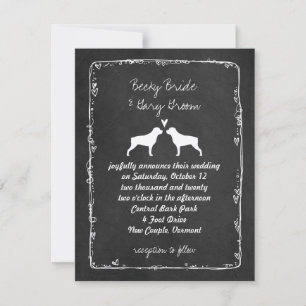 Rottweiler Silhouettes Wedding Announcement