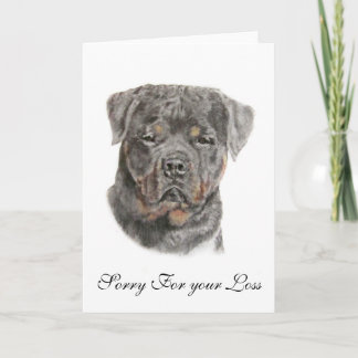 Rottweiler Sorry For Your Loss Card