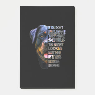 Rottweiler Soul I Love Rotties Dog Lover Post-it Notes