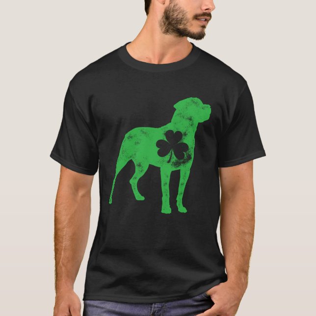 Rottweiler St Patrick s Day Boys Girls Shamrock Do T-Shirt (Front)