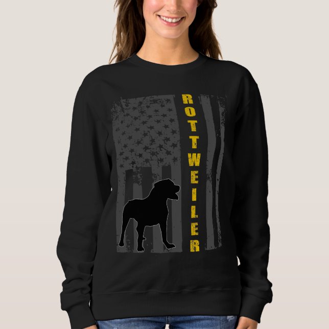 Rottweiler Stars And Stripes Sweatshirt (Front)