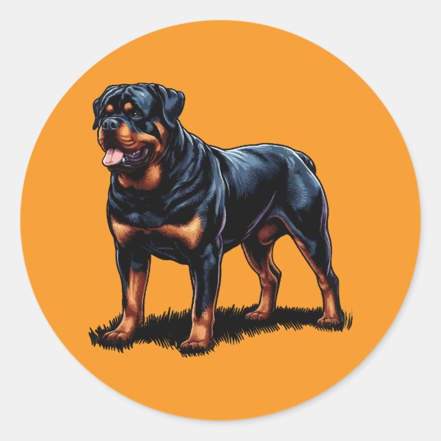 Rottweiler Stunning Dog Art Sticker (Front)