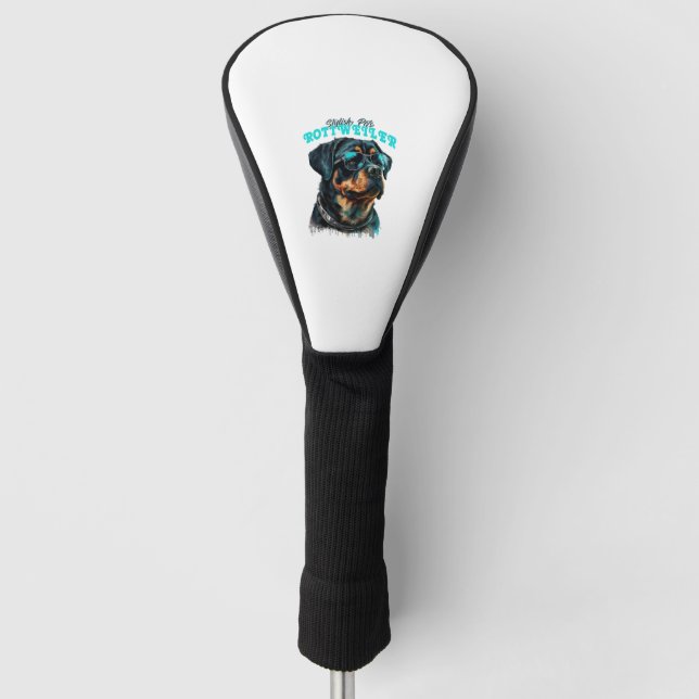 Rottweiler Stylish Pets Golf Head Cover (Front)