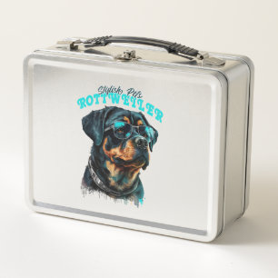 Rottweiler Stylish Pets Metal Lunch Box