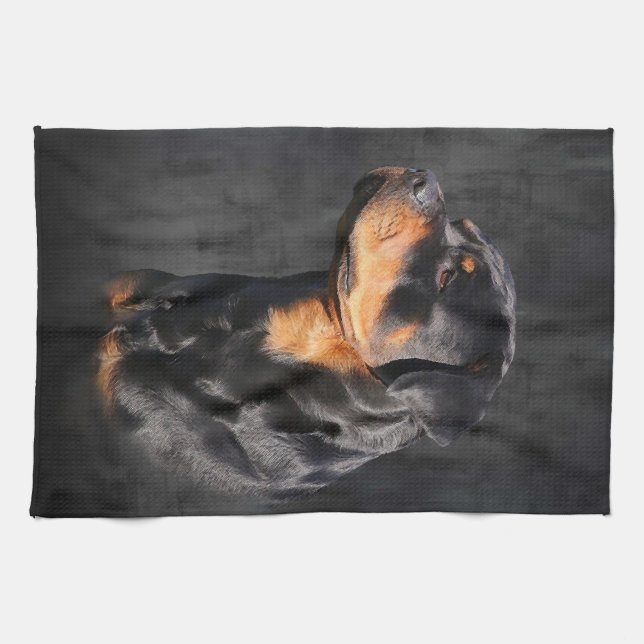 Rottweiler Tea Towel (Horizontal)