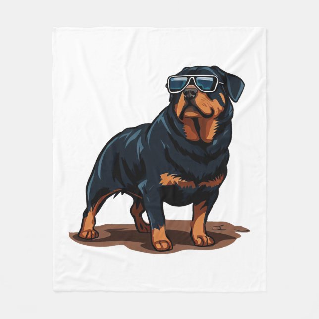 Rottweiler The Gent Fleece Blanket (Front)
