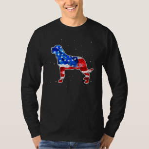 Rottweiler Tie Dye American Flag Patriotic 4th Of T-Shirt