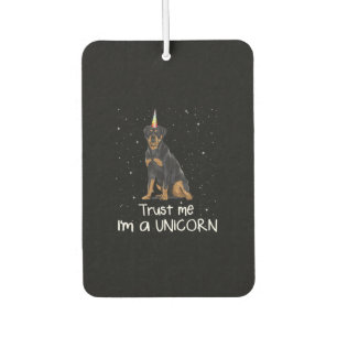 Rottweiler Trust Me Im A Unicorn Dog Car Air Freshener