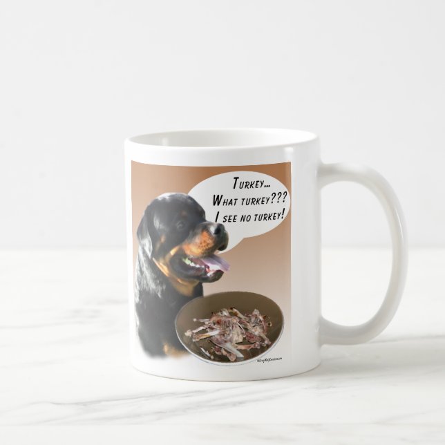 Rottweiler Turkey Coffee Mug (Right)