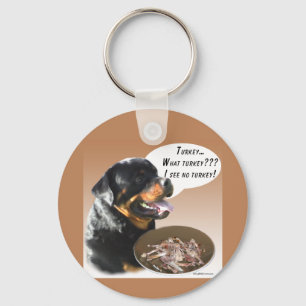 Rottweiler Turkey Key Ring