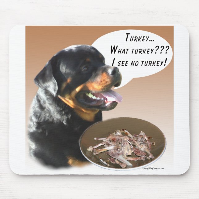 Rottweiler Turkey Mouse Mat (Front)