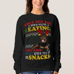 Rottweiler Ugly Christmas Hoodie Dog Lover Xmas Gi