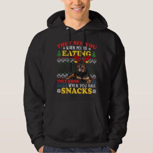 Rottweiler Ugly Christmas Hoodie Dog Lover Xmas Gi
